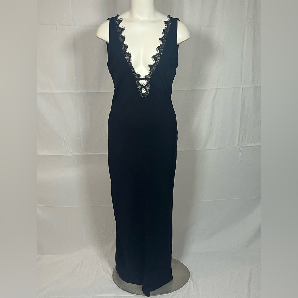 House of Harlow 1960 Black Lace Embelished Maxi Dress Sz M
